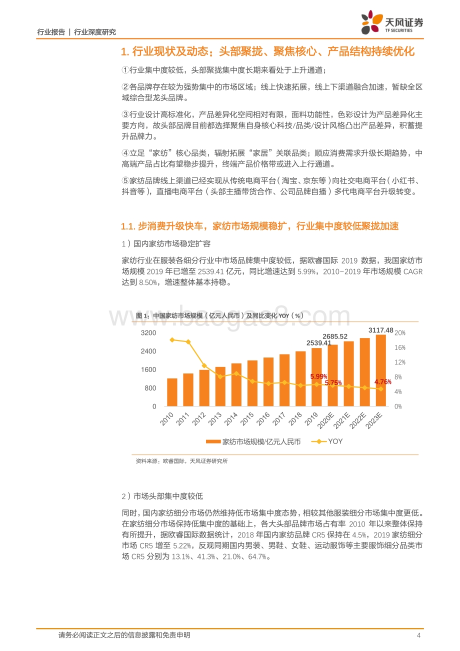服装家纺行业深度研究：乘地产后周期东风应消费升级浪潮头部聚拢加速产品结构优化头部优势凸显把握优质低估值家纺标的投资机遇.pdf_第4页
