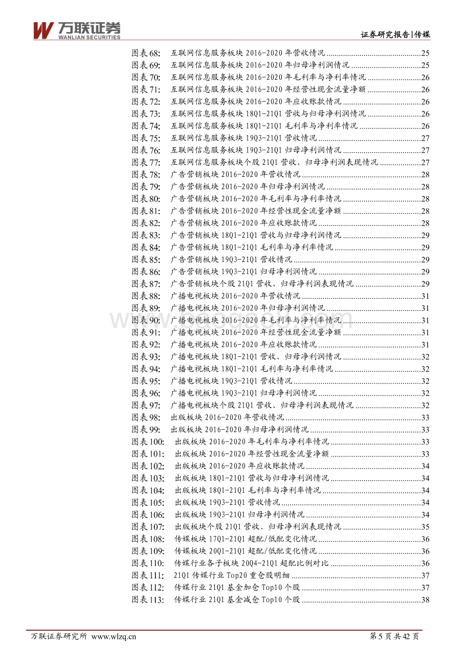 互联网传媒行业20年报&21Q1季报综述：在线经济亮眼依旧、营销复苏明显基金持仓处于低位.pdf_第5页