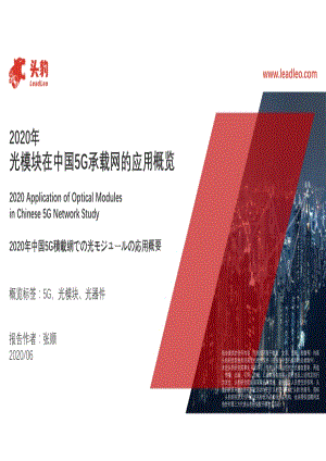 2020年光模块在中国5G承载网的应用概览.pdf