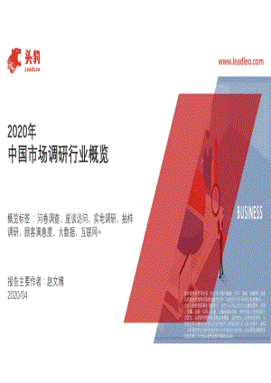 2020年中国市场调研行业概览.pdf