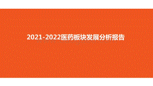 2021-2022医药板块发展分析报告.pptx