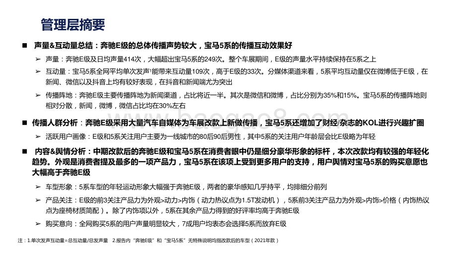 新宝马5系VS新奔驰E级大数据舆情分析报告.pptx_第2页