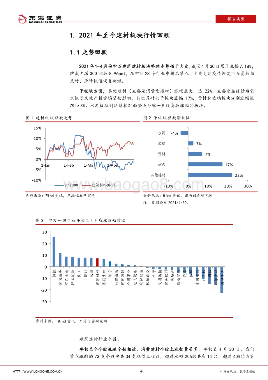2021年建材行业年中策略：关注建材行业格局进一步优化.pdf_第4页