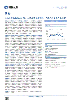 论保险行业的三大矛盾：如何看待长期空间、代理人转型及产品供需.pdf