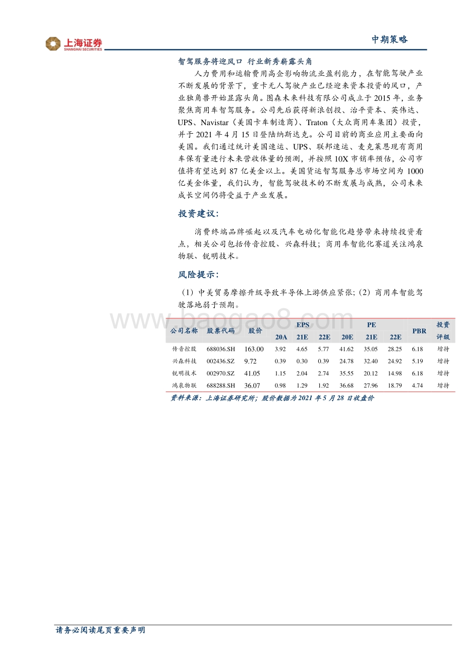 2021年电子行业中期投资策略：品牌崛起机遇已现智驾服务风口将至.pdf_第2页