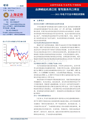 2021年电子行业中期投资策略：品牌崛起机遇已现智驾服务风口将至.pdf