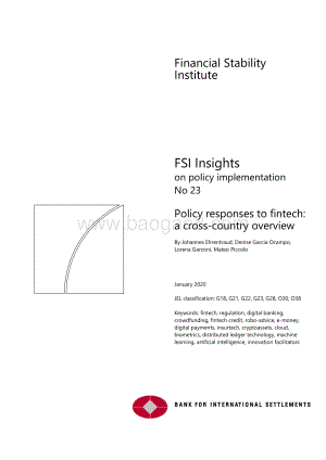 对金融科技的政策回应：跨国概述（英文版）.pdf