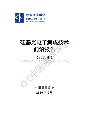 2020年硅基光电子集成技术前沿报告.pdf