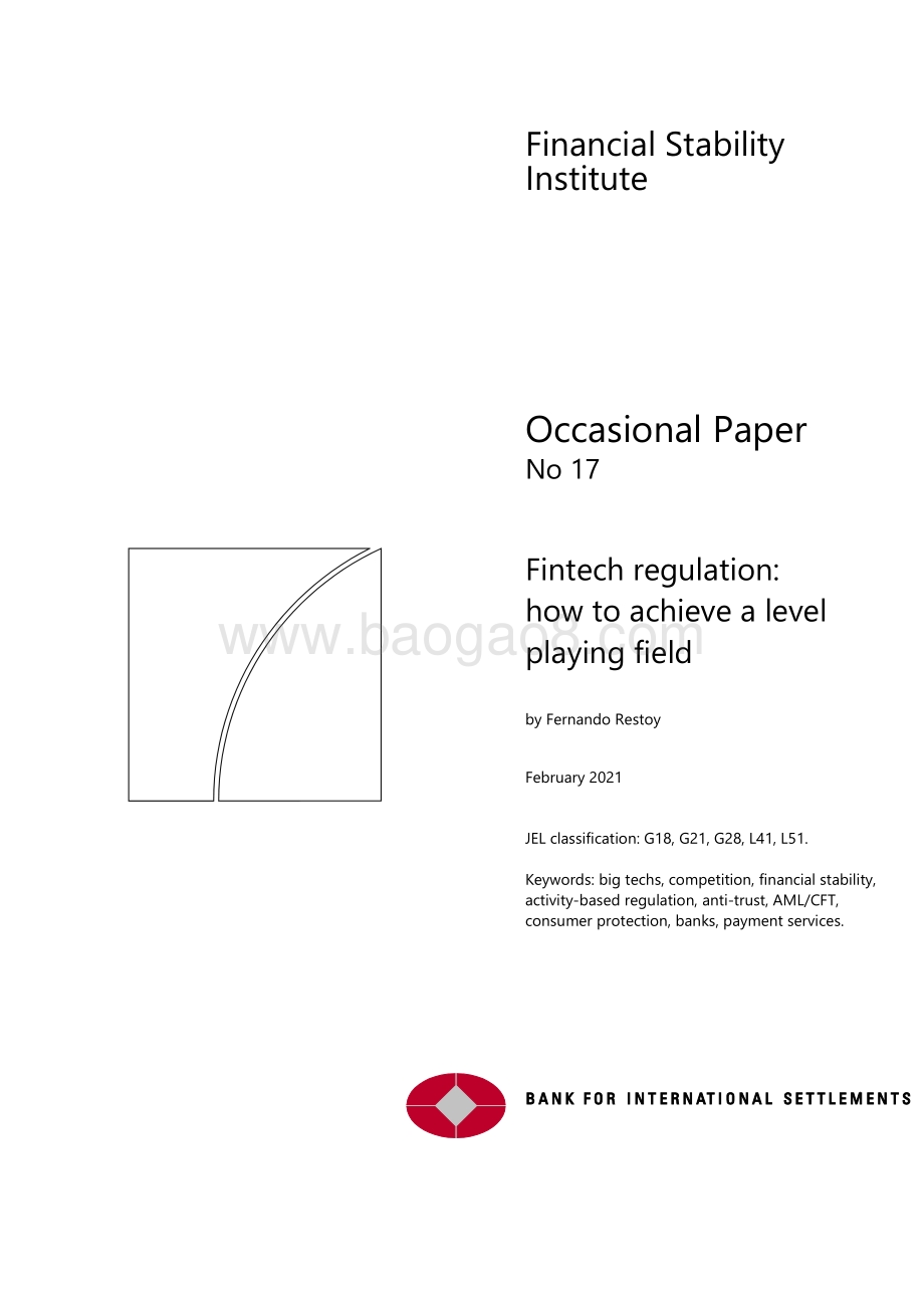 金融科技监管：营造公平竞争环境（英文版）.pdf_第1页