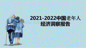 2021-2022中国老年人经济洞察报告.pptx