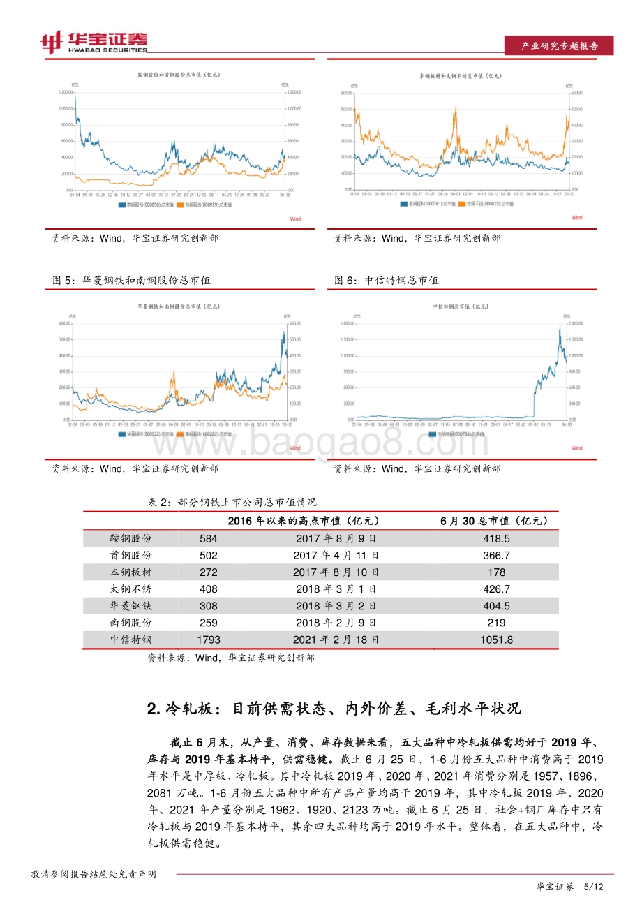 钢铁行业研究专题报告：下半年关注车企“芯片荒”缓解与粗钢压减政策实施.pdf_第5页