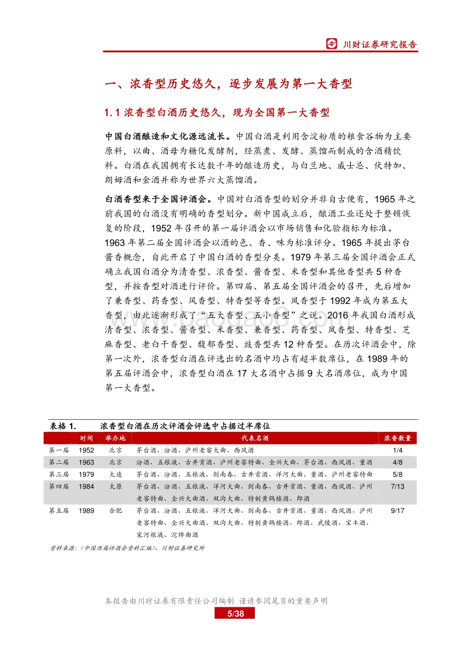 白酒香型系列深度之浓香篇：聚焦中高端和大单品策略的渠道改革浓香酒仍具竞争力.pdf_第5页