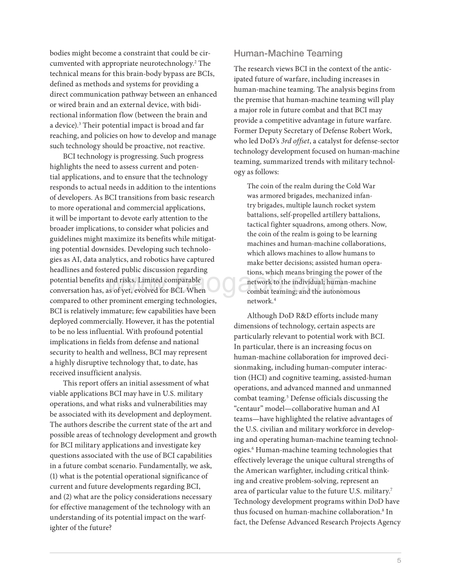 脑机接口：美国军事应用和意义初步评估（英文版）.pdf_第5页