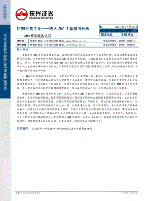 AMC系列报告之四：回归不良主业——四大AMC 主体信用分析.pdf