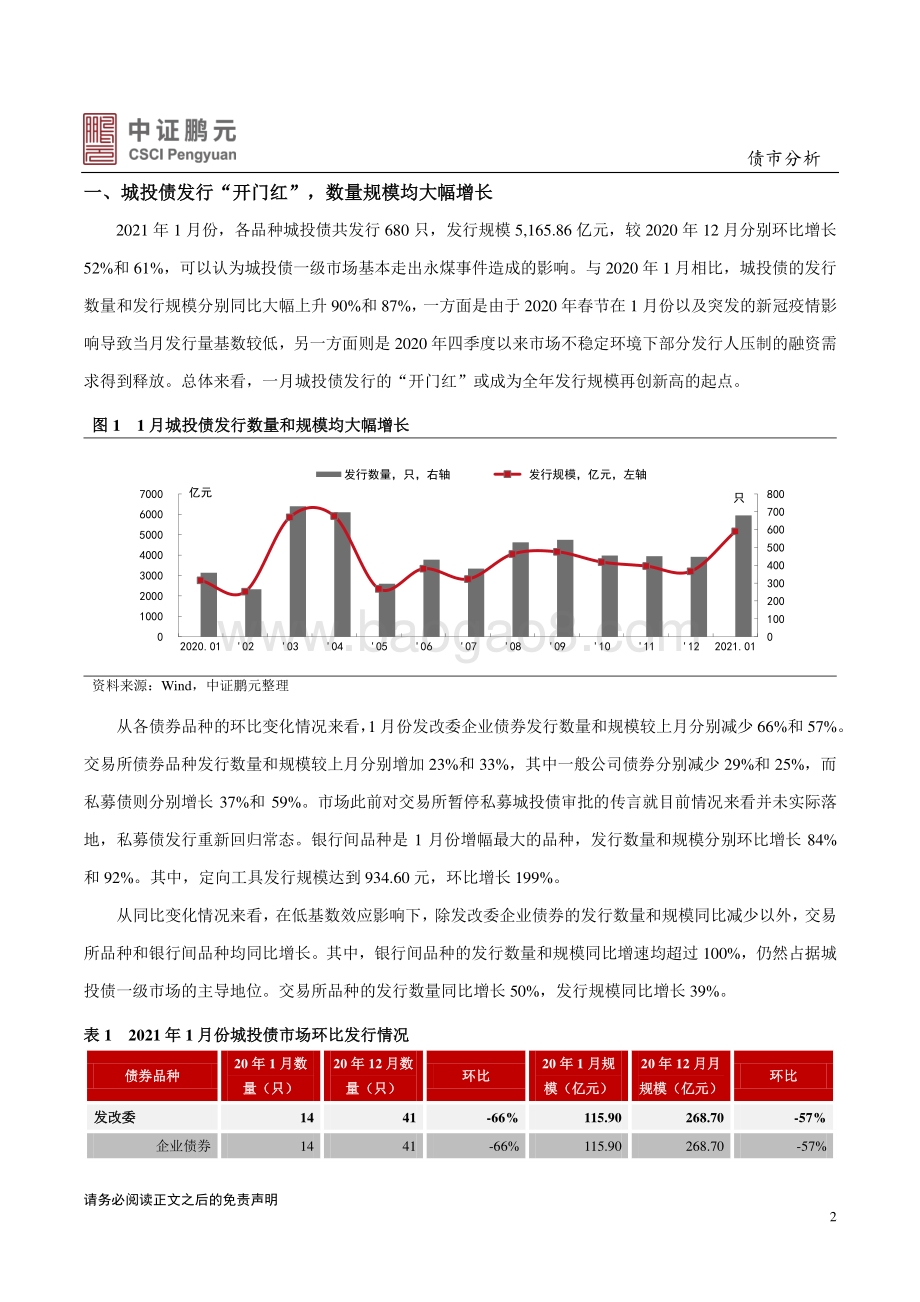 2021年1月城投债市场月报分析.pdf_第2页