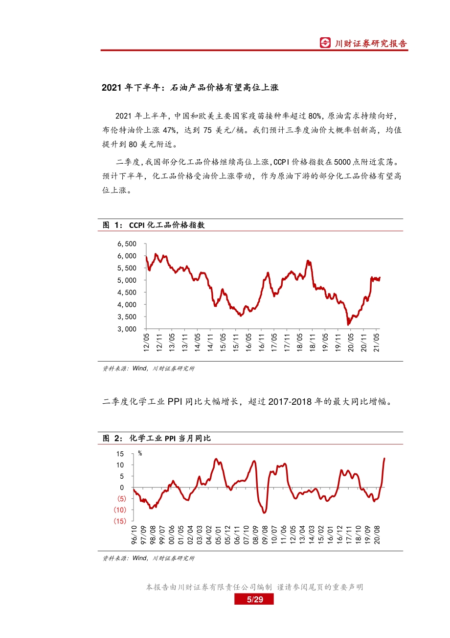 2021年化工年度中期策略：化工品价格震荡上涨关注油价及新能源需求.pdf_第5页
