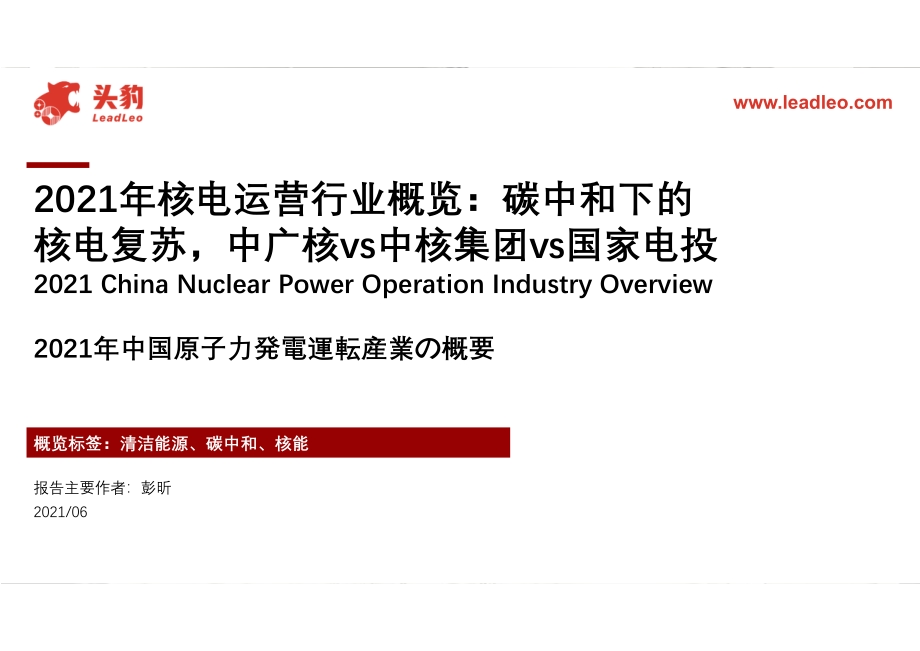 2021年核电运营行业概览.pdf_第1页