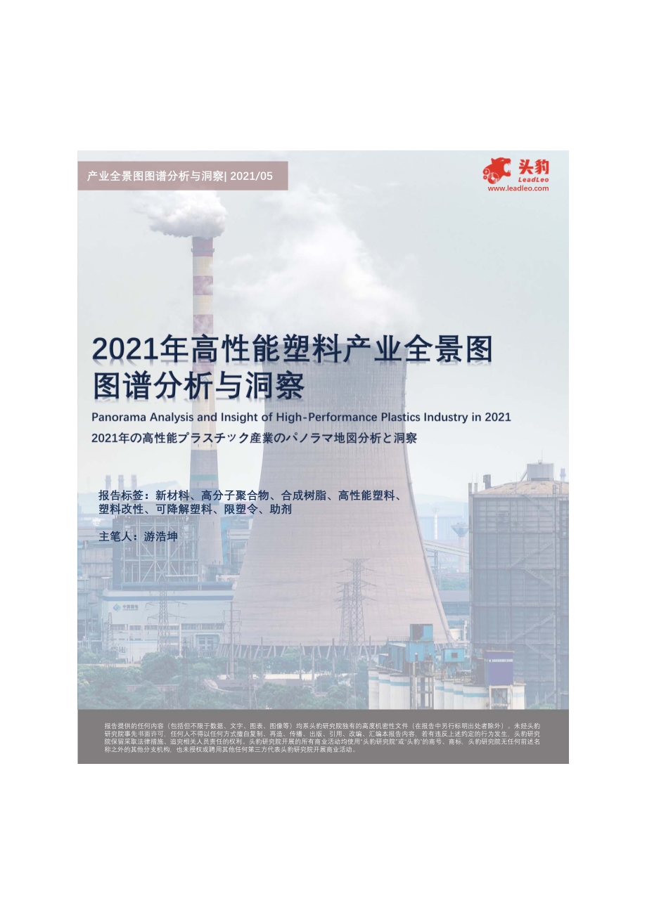2021年高性能塑料产业全景图图谱分析与洞察.pdf_第1页