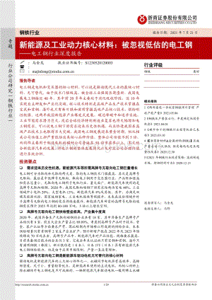 电工钢行业深度报告：新能源及工业动力核心材料：被忽视低估的电工钢(1).pdf