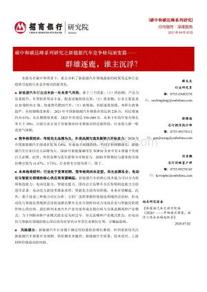 碳中和碳达峰系列研究之新能源汽车竞争格局演变篇.pdf