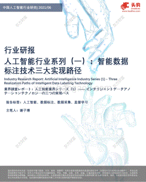 人工智能行业系列（一）：智能数据标注技术三大实现路径.pdf