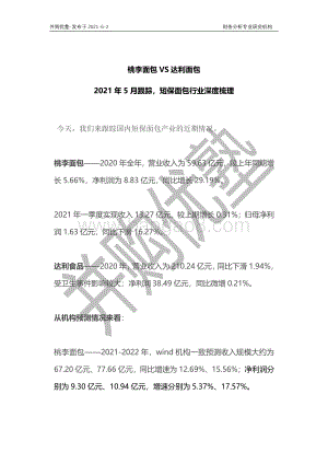 短保面包行业深度梳理：桃李面包VS达利面包.pdf