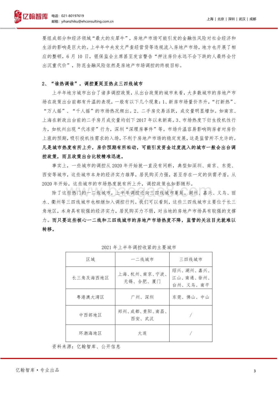 2021上半年房地产政策总结与展望：“谁热调谁”政策调控趋向体系化、全方位管控.pdf_第3页