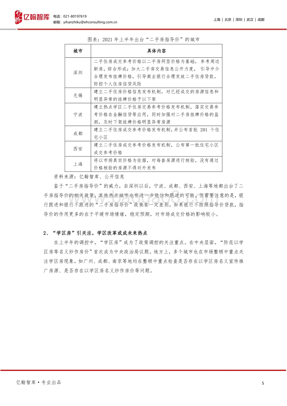 2021上半年房地产政策总结与展望：“谁热调谁”政策调控趋向体系化、全方位管控.pdf_第5页