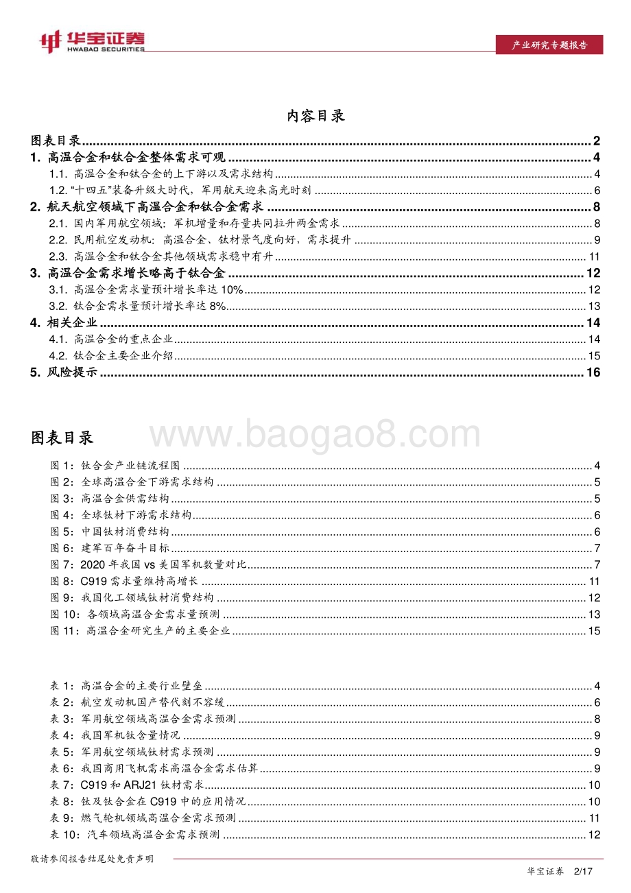 高温合金VS钛合金专题报告：高端钛需求强劲景气度持续印证.pdf_第2页