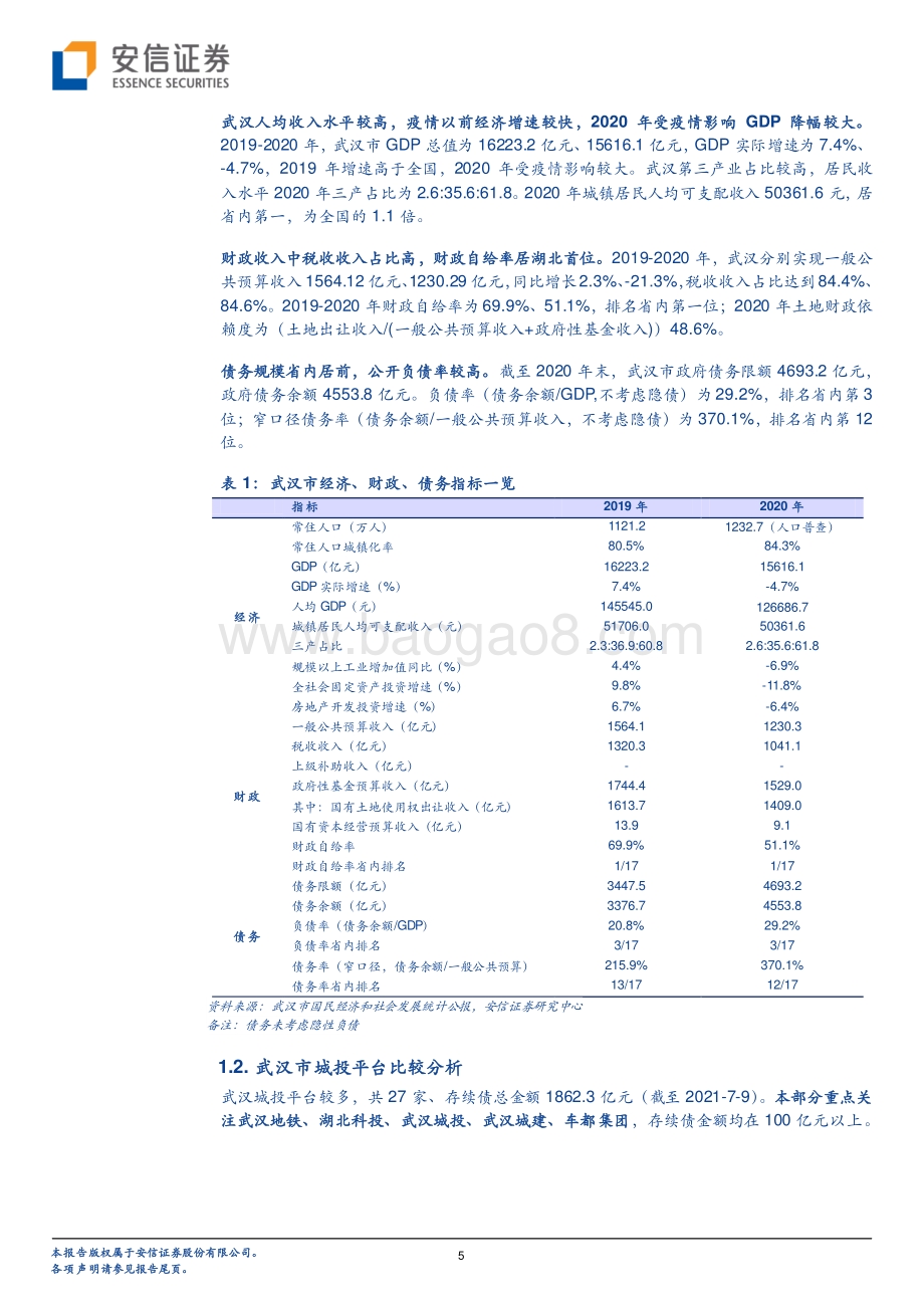 湖北城投平台梳理（下）：武汉、襄阳、宜昌主要平台梳理.pdf_第5页