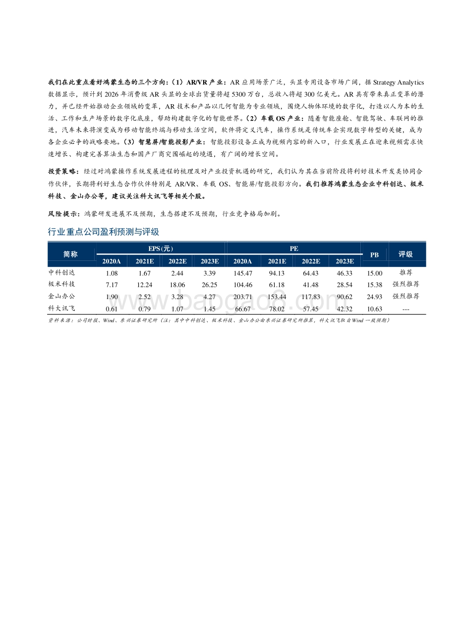 华为鸿蒙：鸿蒙对科技行业发展和投资机会的启示.pdf_第2页