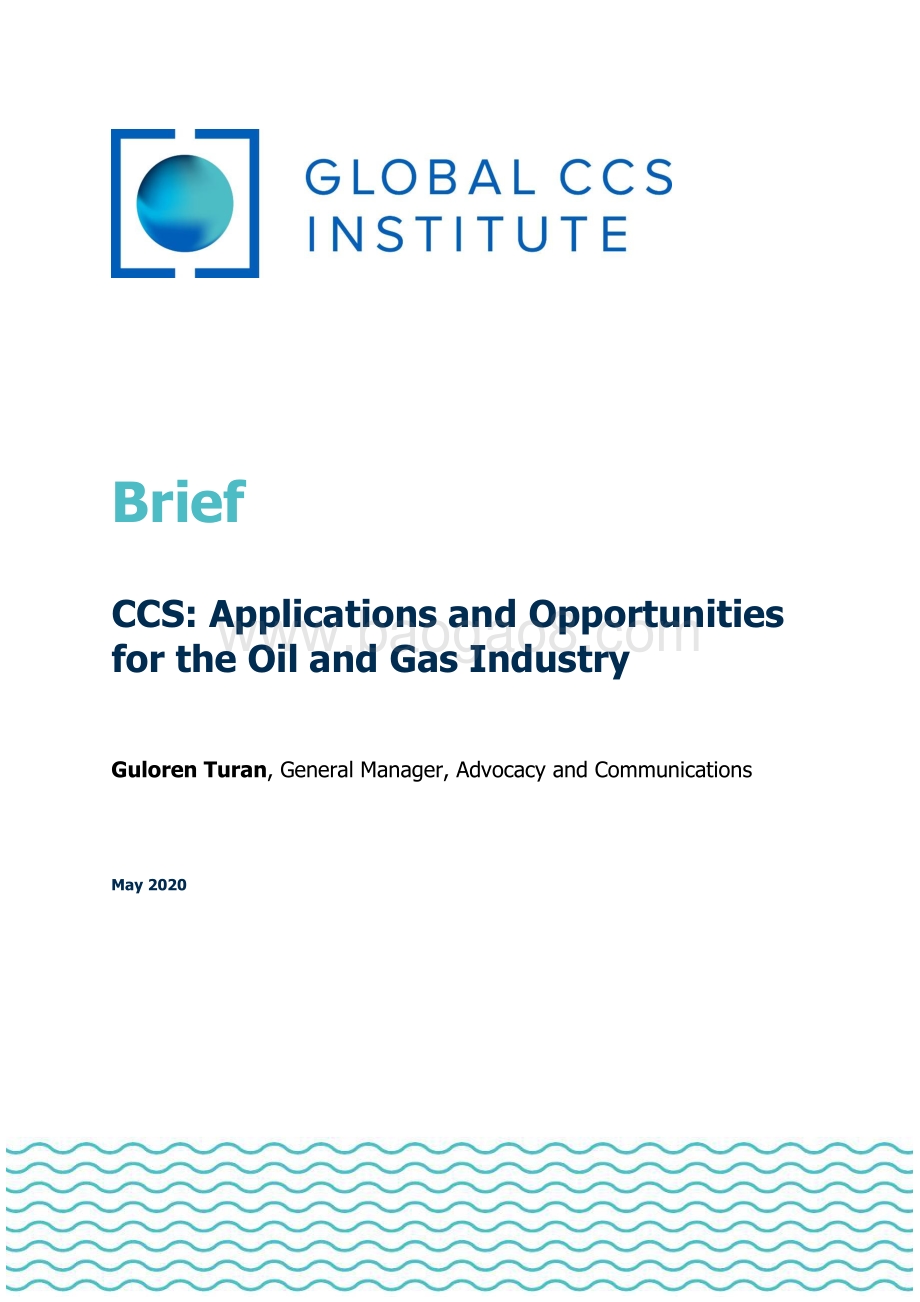 碳捕集与封存CCS：石油和天然气行业的应用和机会（英文版）.pdf_第1页