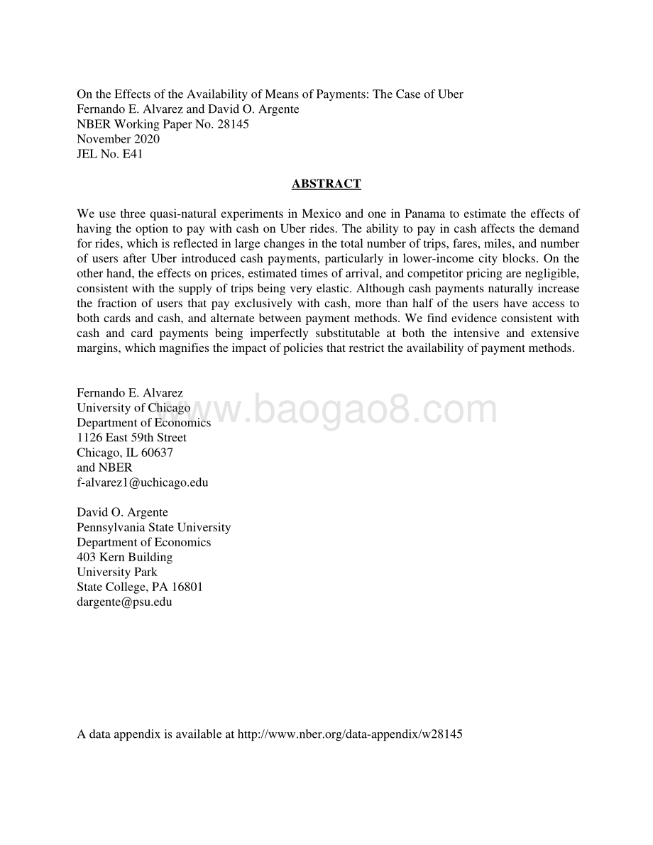 支付方式可得性对市场均衡的影响：基于Uber数据的研究（英文版）.pdf_第2页
