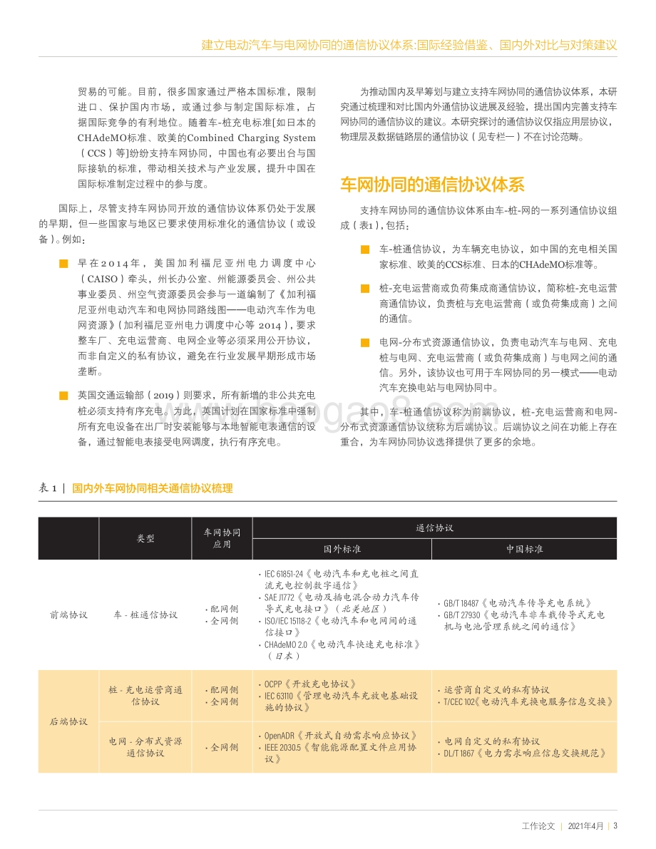 建立电动汽车与电网协同的通信协议体系：国际经验借鉴、国内外对比与对策建议.pdf_第3页