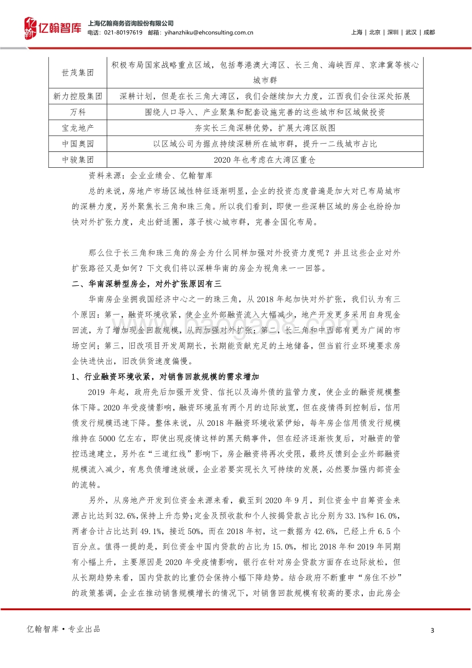 华南房企对外扩张的终极选择：占领长三角？.pdf_第3页