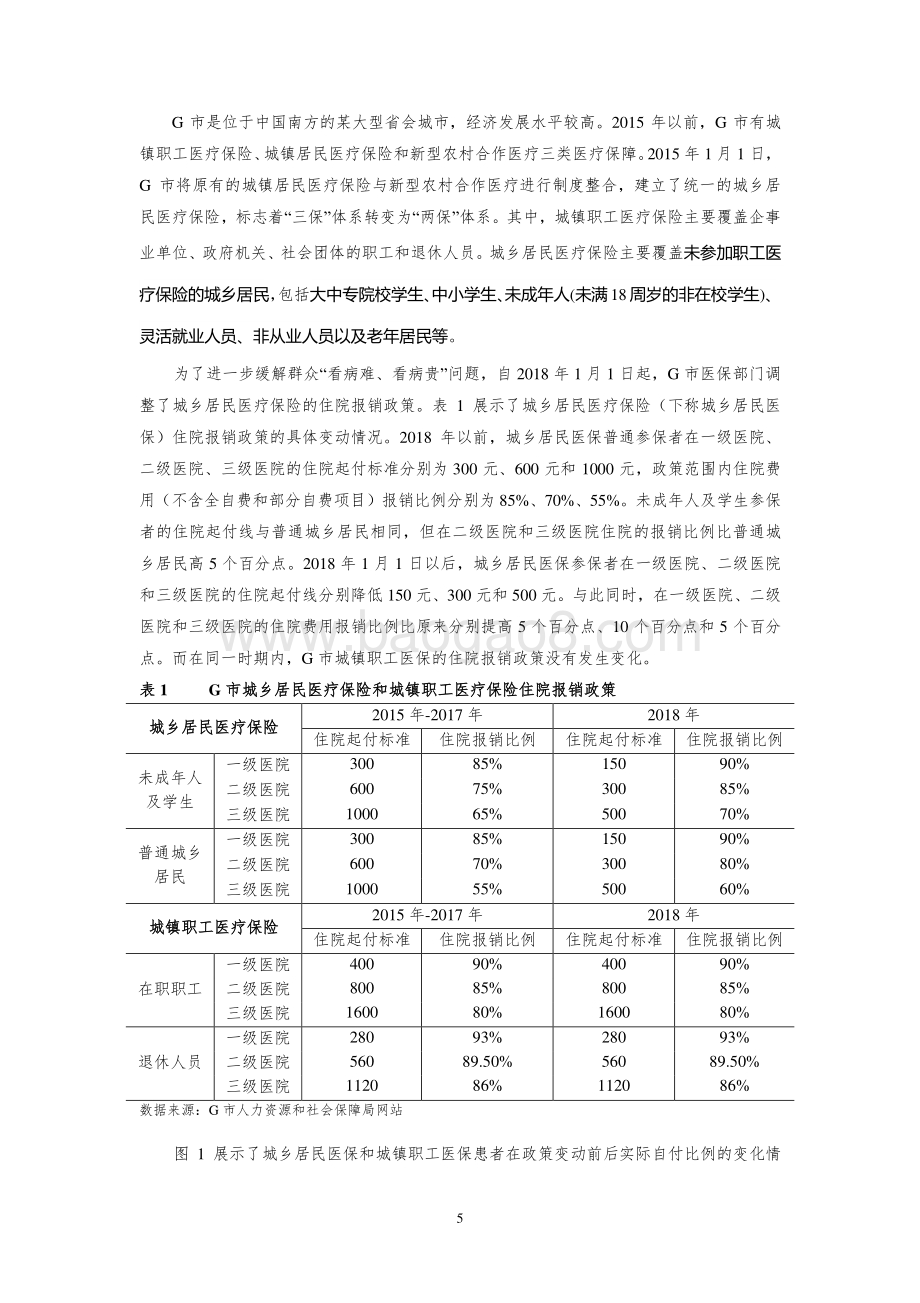 患者成本分担变动对医疗费用和健康结果的影响：基于住院病案首页数据的经验分析.pdf_第5页