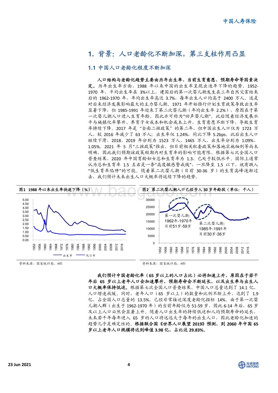 中国人寿保险：人口老龄化+持续政策扶持商业养老保险发展是大势所趋.pdf_第4页