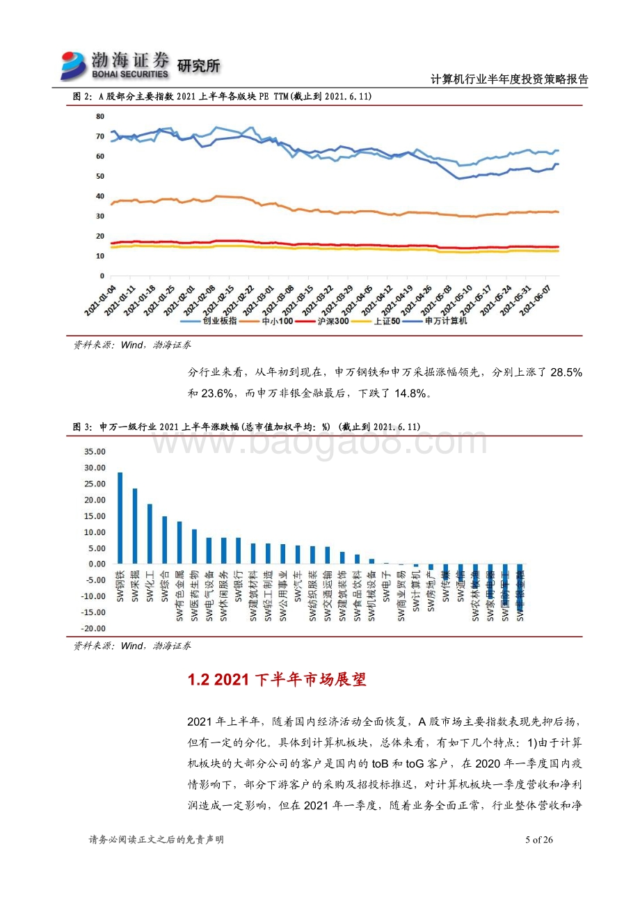 计算机行业2021年半年度投资策略报告：聚焦业绩成长关注云计算和网络安全.pdf_第5页