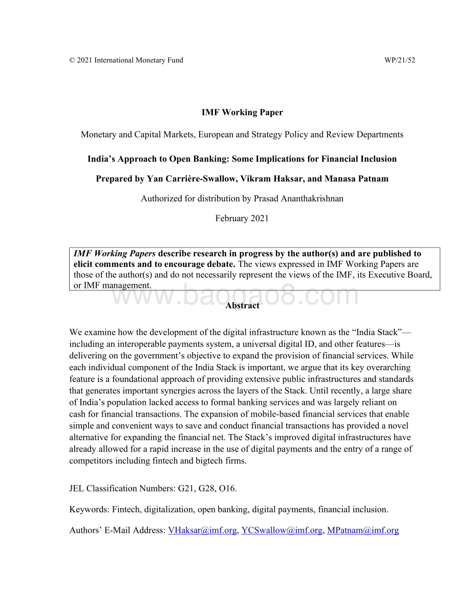 印度开放银行的做法：对普惠金融的一些启示（英文版）.pdf_第2页