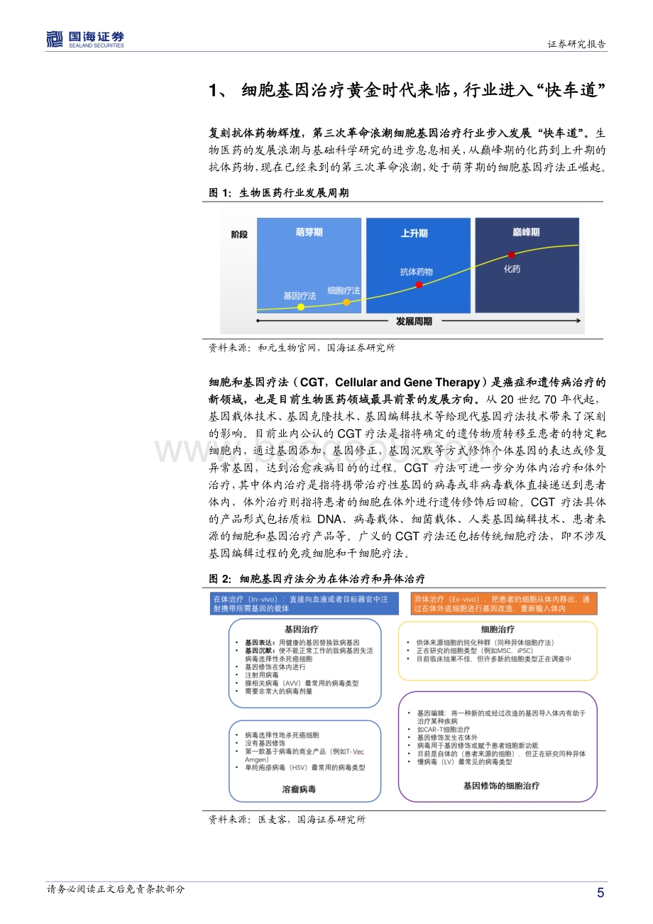细胞基因治疗外包服务行业深度报告：复刻抗体药物辉煌第三次革命浪潮细胞基因治疗行业步入发展“快车道”.pdf_第5页