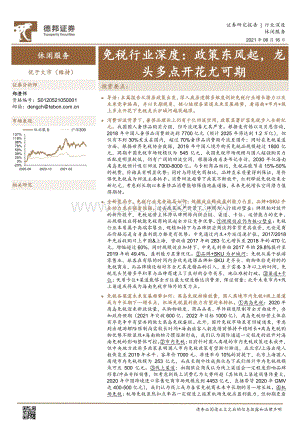 免税行业深度：政策东风起龙头多点开花尤可期.pdf