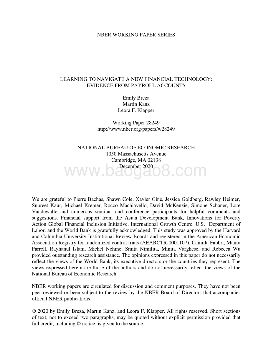 学习驾驭新的金融技术：来自工资账户的证据（英文版）.pdf_第1页