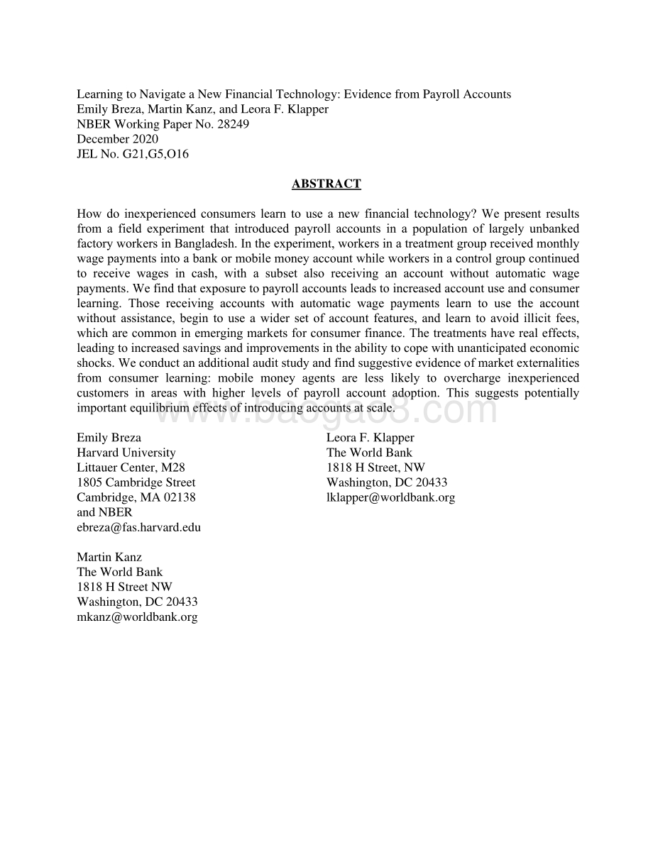 学习驾驭新的金融技术：来自工资账户的证据（英文版）.pdf_第2页
