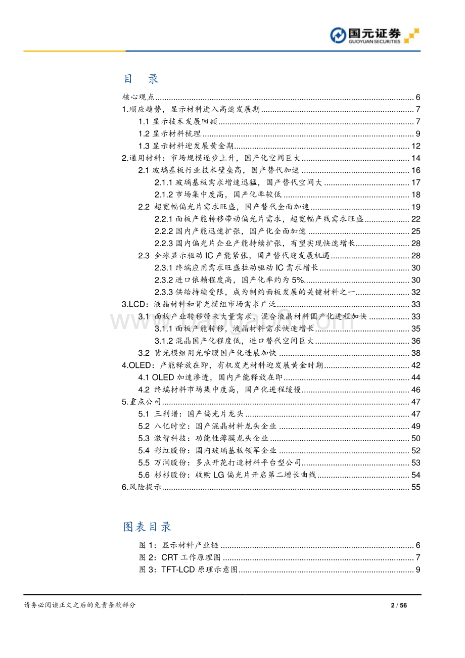 面板行业研究报告：显示产业转移国产面板材料长期受益.pdf_第2页