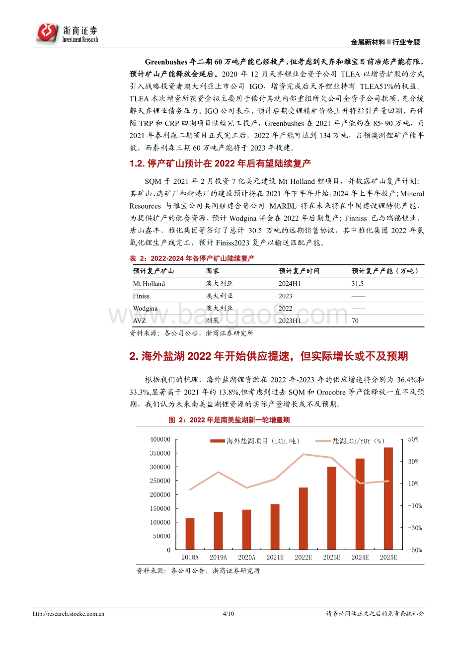 锂行业专题报告：全球锂资源供给增速前高后低关注资源自给率高的企业.pdf_第4页