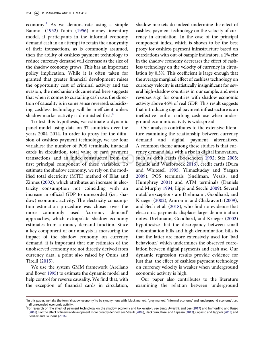 影子经济是否抵减了无现金支付技术对货币需求的影响？（英文版）.pdf_第3页
