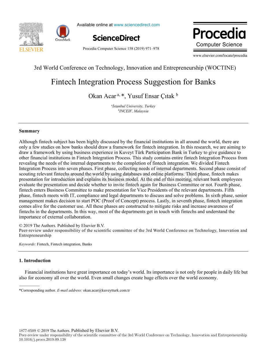 金融科技对银行一体化进程的建议（英文版）.pdf_第1页