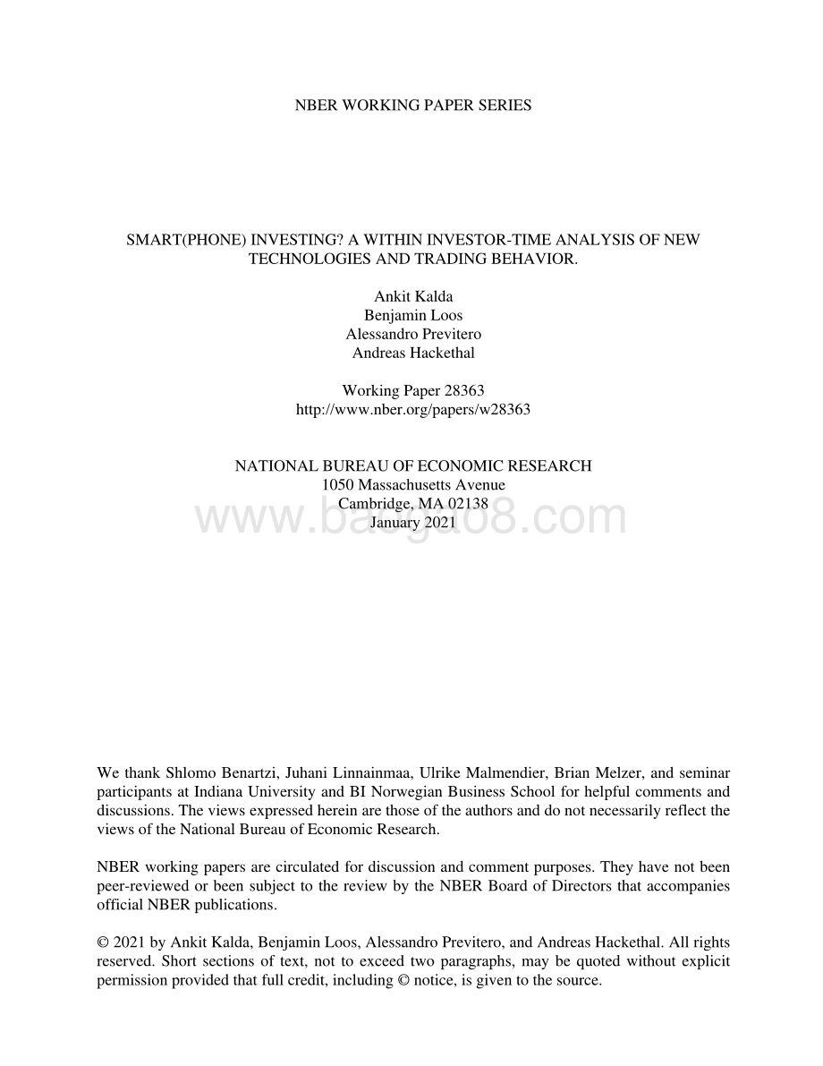 智能手机投资？在投资者时间中分析新科技与交易行为（英文版）.pdf_第1页