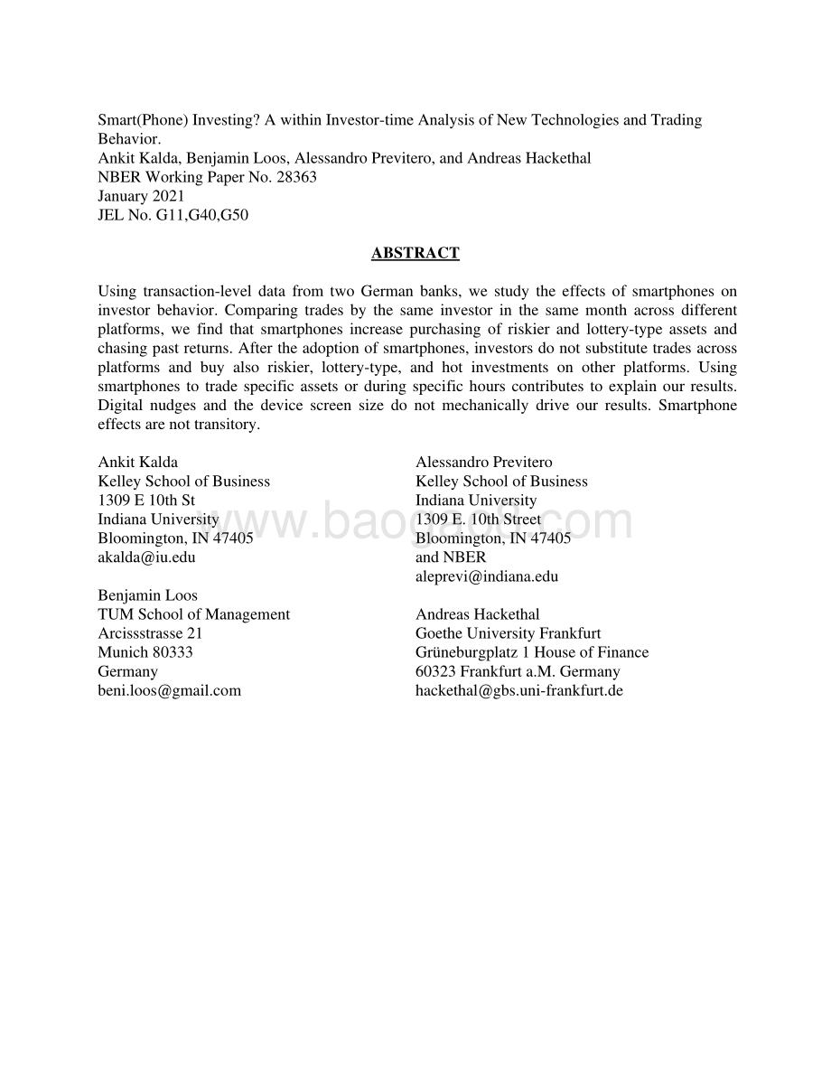 智能手机投资？在投资者时间中分析新科技与交易行为（英文版）.pdf_第2页