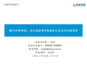 碳中和迎峥嵘关注能源替代&潜在行业龙头价值重估.pdf